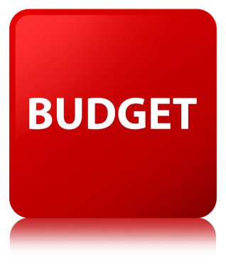 Bütçe kırmızı kare düğme