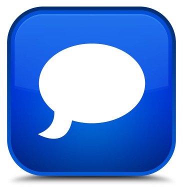 Sohbet simgesi özel mavi kare düğme