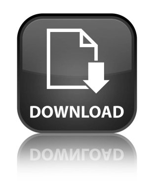 Download (Belge simgesi) özel siyah kare düğme
