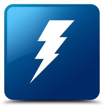 Elektrik mavi kutsal kişilerin resmi kare düğme