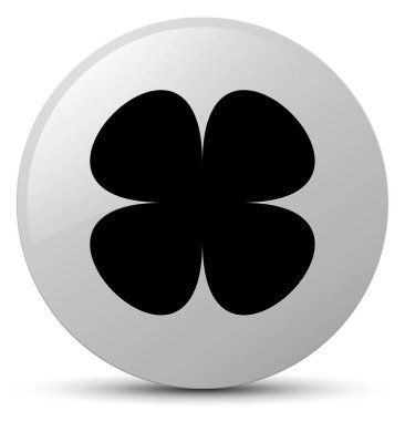 Çiçek yaprak simgesi Beyaz yuvarlak düğmesi