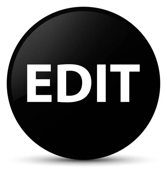 Edit black round button — Stock Photo, Image
