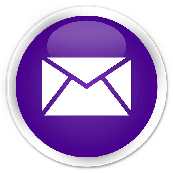 Icône email bouton rond violet premium — Photo