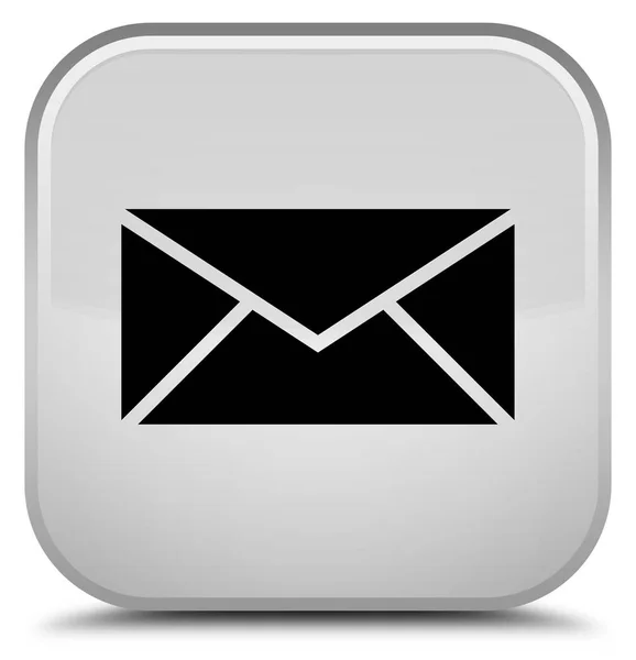 E-posta kutsal kişilerin resmi özel beyaz kare düğme — Stok fotoğraf