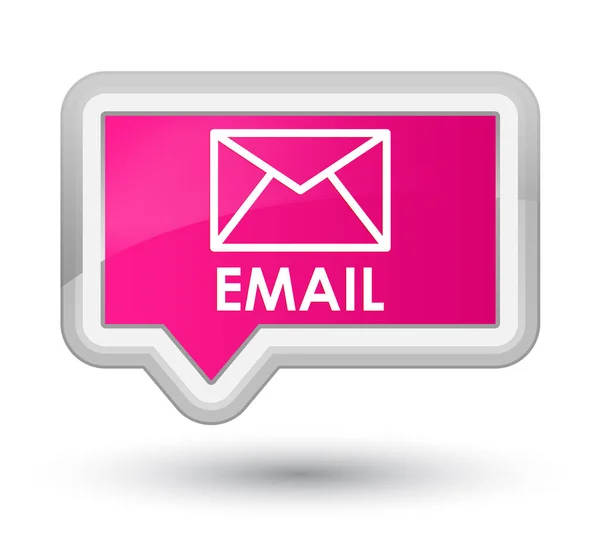 电子邮件总理粉红色横幅按钮 — 图库照片