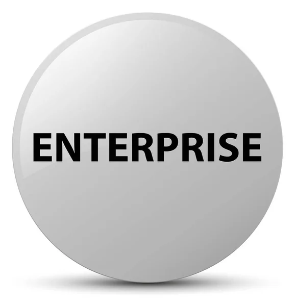 Enterprise bílé kulaté tlačítko — Stock fotografie