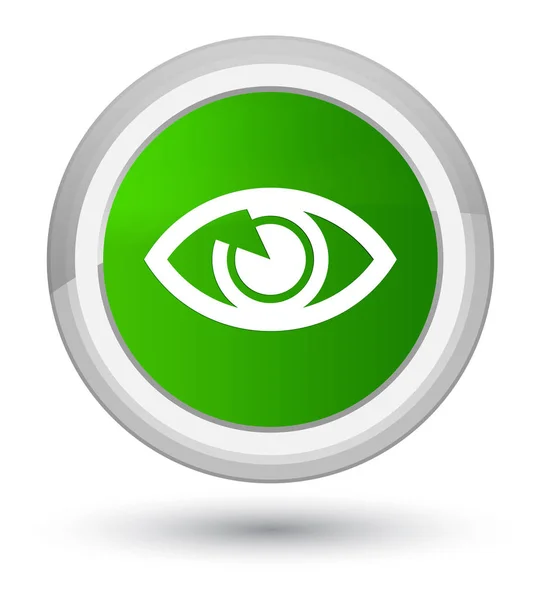 Göz simgesini Ana yeşil yuvarlak düğmesi — Stok fotoğraf