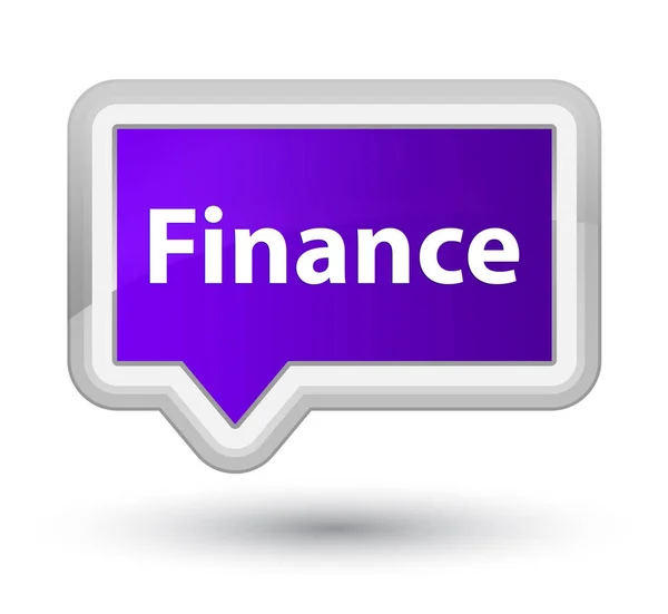 Finance prime purple banner button — Stock Photo, Image