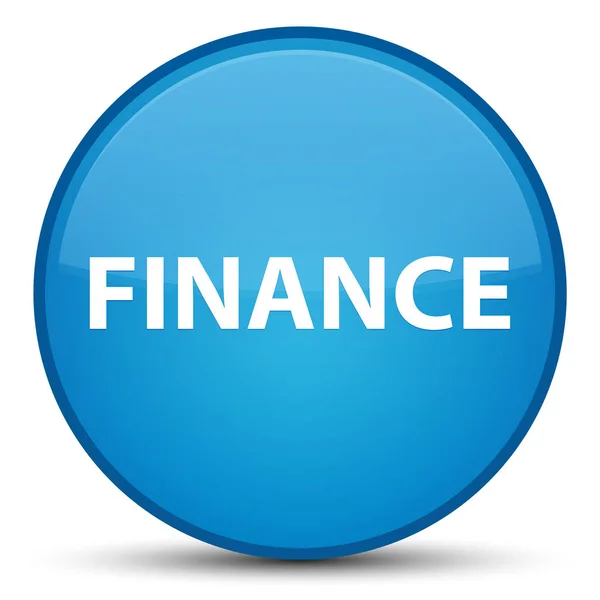 Finanza speciale blu ciano pulsante rotondo — Foto Stock