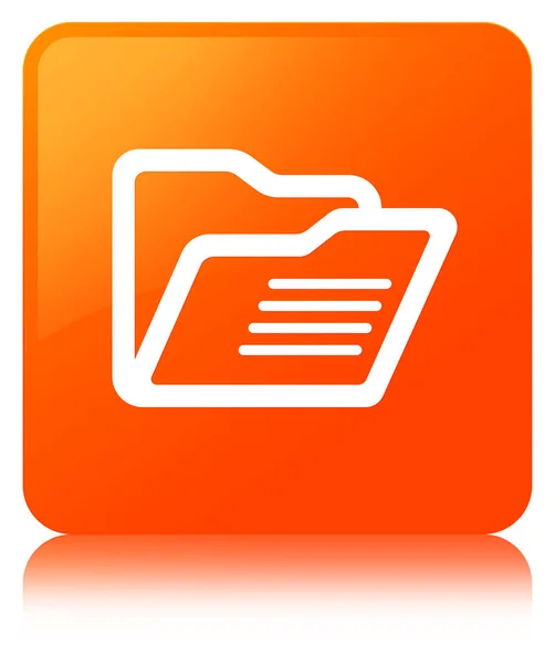 Folder icon orange square button — Stock Photo, Image