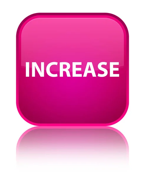 Increase special pink square button — Stock Photo, Image