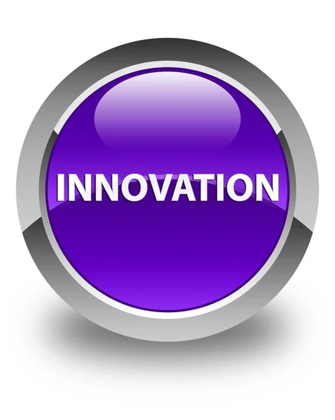 Inovace lesklé fialové kulaté tlačítko — Stock fotografie
