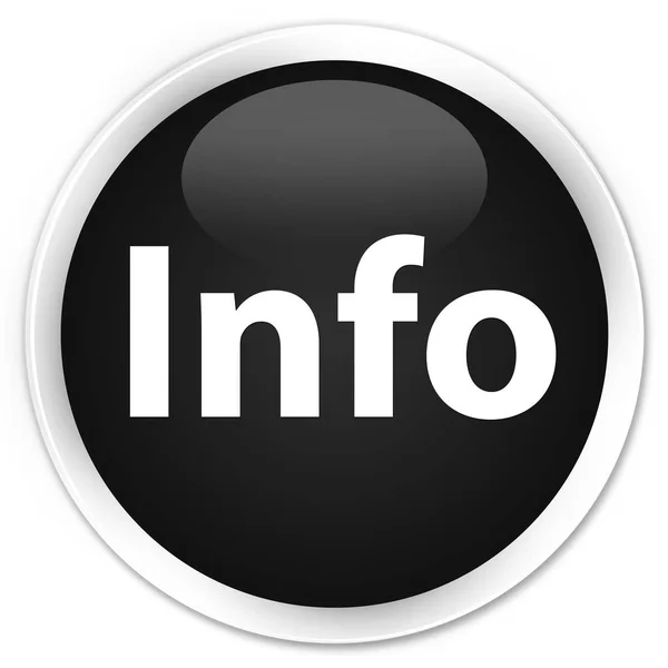 Info prémium fekete kerek gomb — Stock Fotó