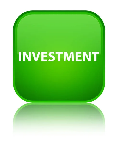 投資特別な緑の正方形ボタン — ストック写真