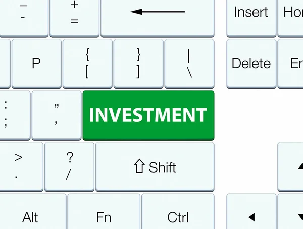 Przycisk klawiatury zielonych inwestycji — Zdjęcie stockowe
