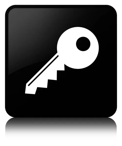 Key icon black square button — Stock Photo, Image