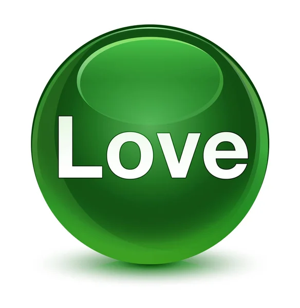 Love glassy bouton rond vert doux — Photo