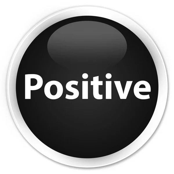 Positieve premium zwart ronde knop — Stockfoto