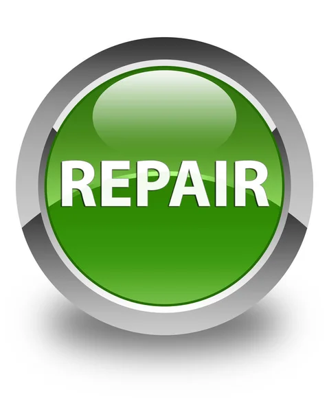 Reparatur glänzend weich grünen runden Knopf — Stockfoto