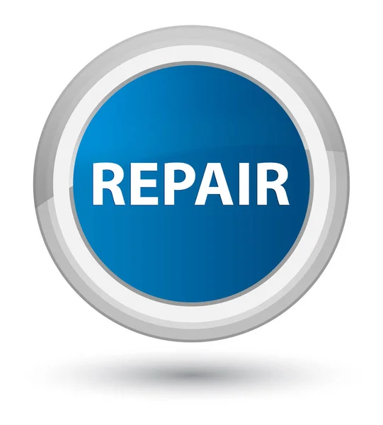 Reparatur prime blauer runder Knopf — Stockfoto