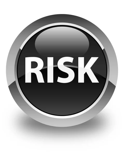 Risk parlak düğme siyah — Stok fotoğraf