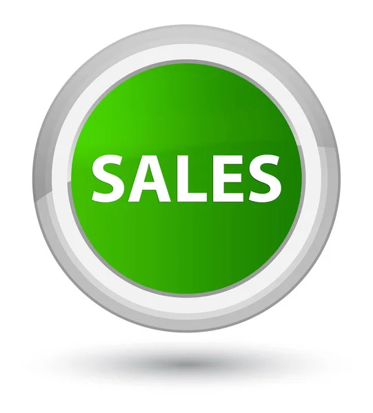 Sales prime green round button — Stock Photo, Image