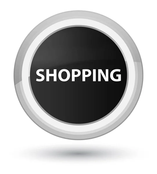 Shopping prime svart rund knapp — Stockfoto