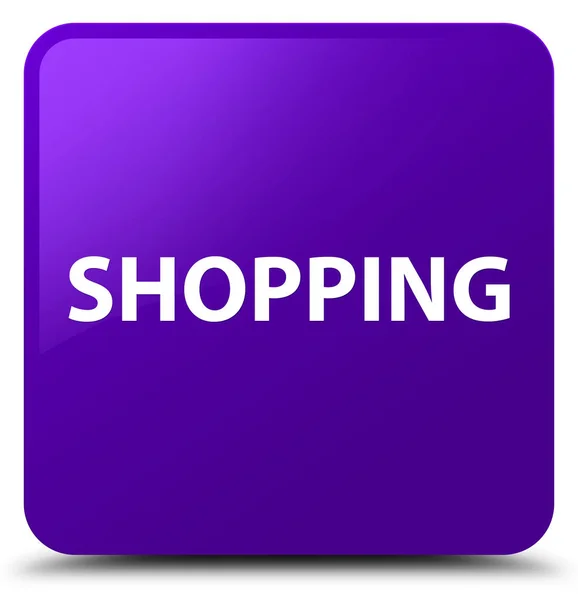 Shopping purple square button — Stock Photo, Image