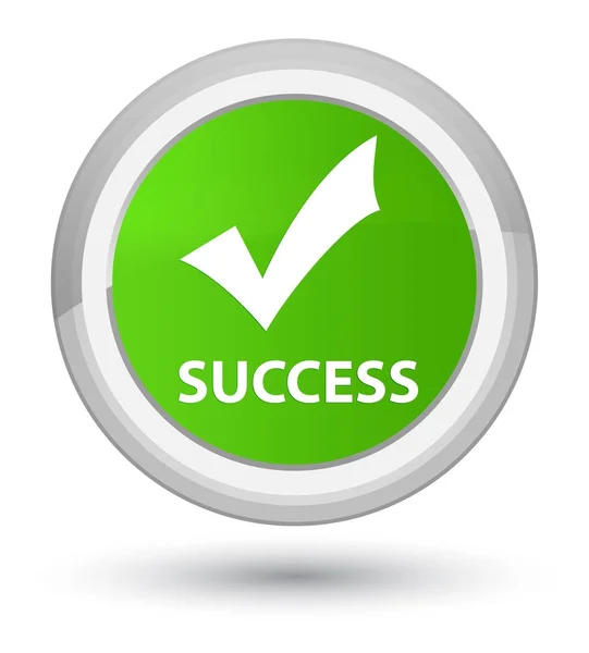 Успіх (правильна піктограма) кнопка простого м'якого зеленого кола — стокове фото
