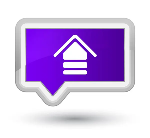 Upload de knoop van de eerste paarse banner van het pictogram — Stockfoto