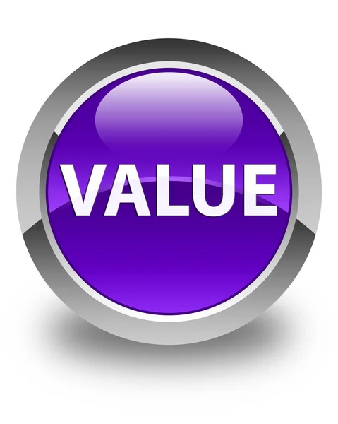 Value glossy purple round button — Stock Photo, Image