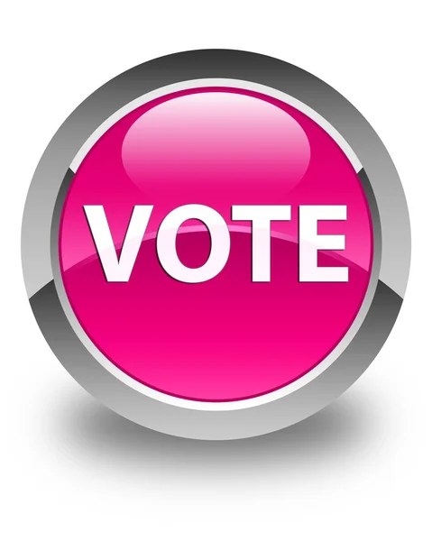 Vote glossy pink round button — Stock Photo, Image