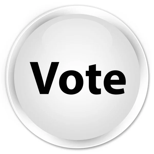 投票保费白色圆形按钮 — 图库照片