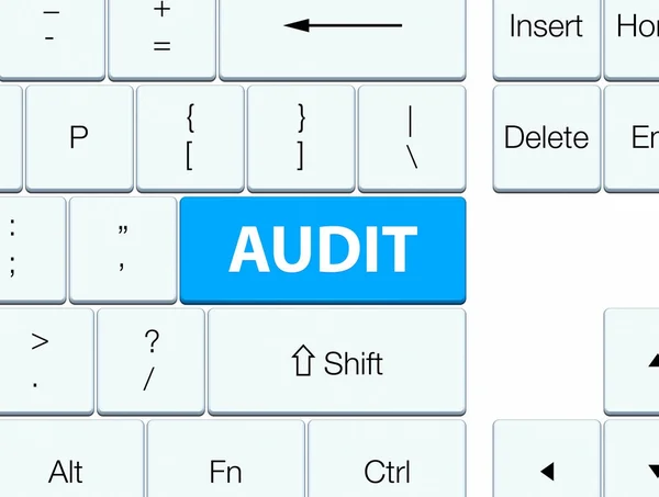 Auditu azurová modrá klávesnici tlačítko — Stock fotografie