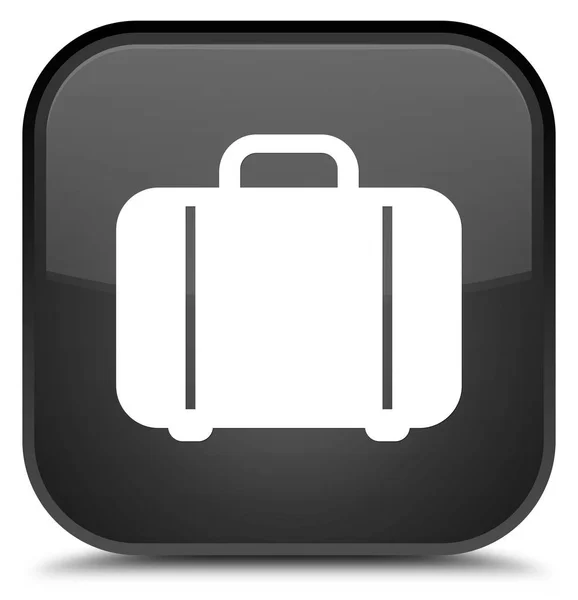 Väska-ikonen speciella svarta fyrkantiga knappen — Stockfoto