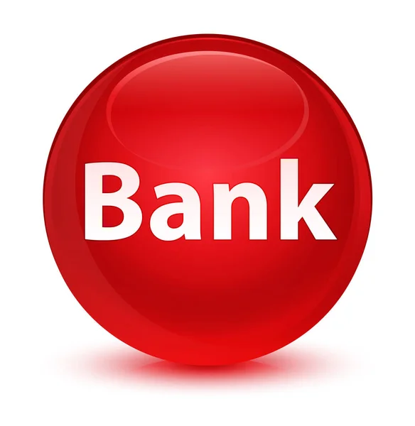 Банківська скляно-червона кругла кнопка — стокове фото