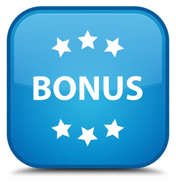 Bonus icon special cyan blue square button — Stock Photo, Image