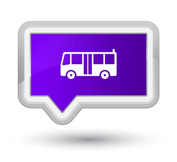 Bus icon prime purple banner button — Stock Photo, Image