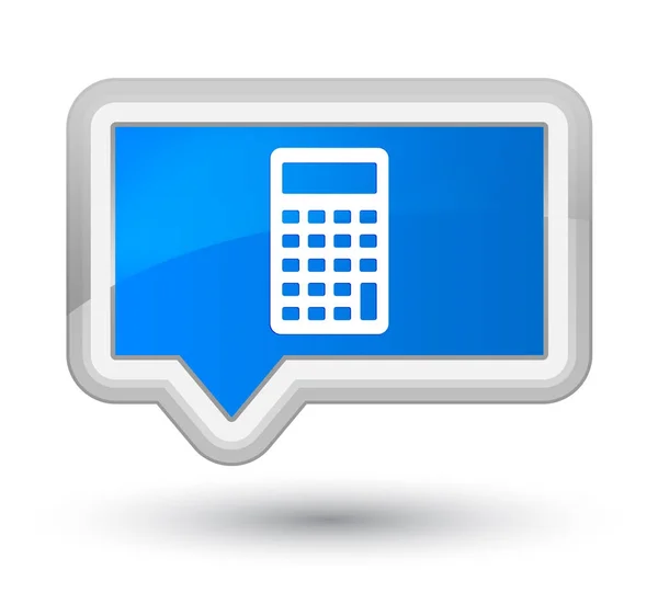 Calculadora ícone ciano principal azul banner botão — Fotografia de Stock