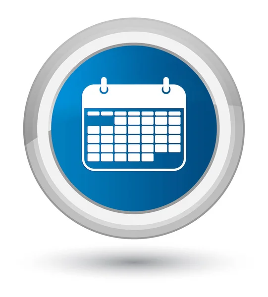 Kalender-ikonen prime blå rund knapp — Stockfoto