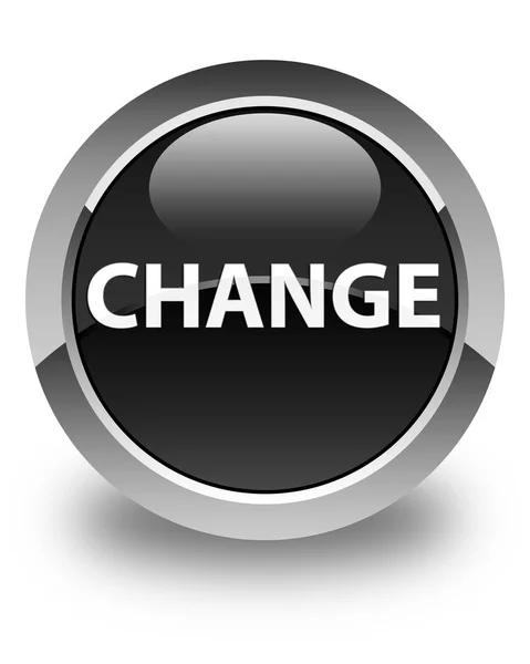 Change glossy black round button — Stock Photo, Image