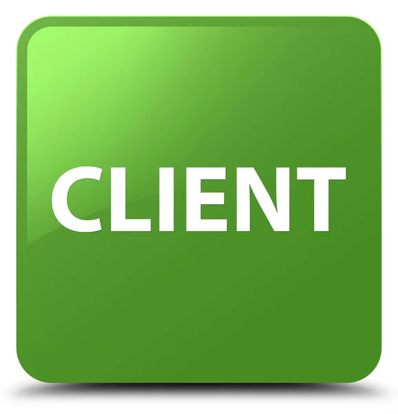 Pulsante quadrato verde morbido client — Foto Stock