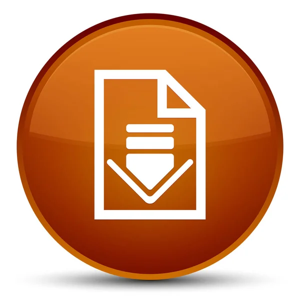 Descargar icono del documento botón redondo marrón especial —  Fotos de Stock