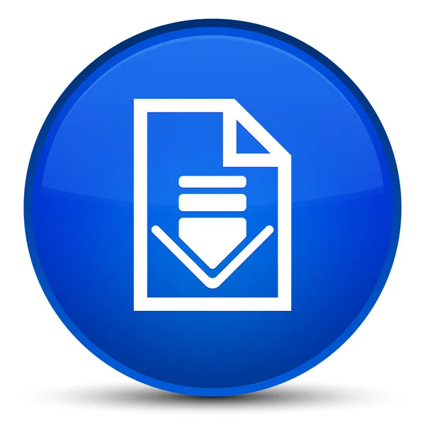 Звантажити піктограму документа спеціальна синя кругла кнопка — стокове фото