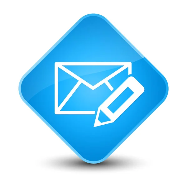 E-posta kutsal kişilerin resmi zarif camgöbeği mavi elmas düğme Düzenle — Stok fotoğraf