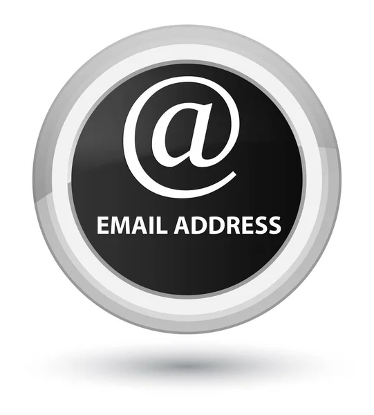 E-mail adres prime czarny okrągły przycisk — Zdjęcie stockowe