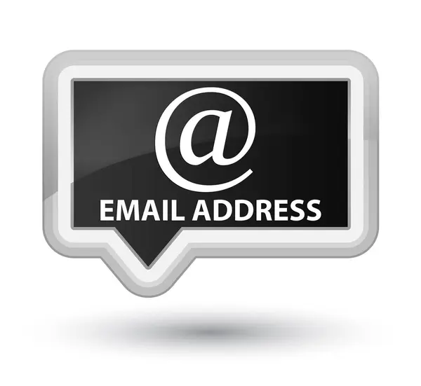 Adresse e-mail premier bouton de bannière noire — Photo