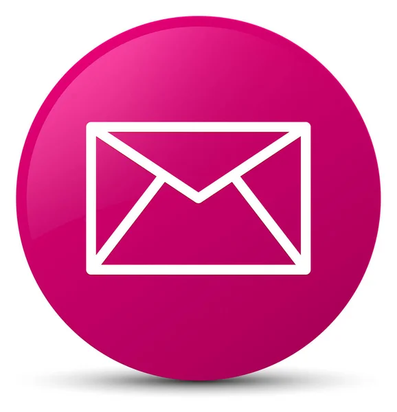 Email icon pink round button — Stock Photo, Image