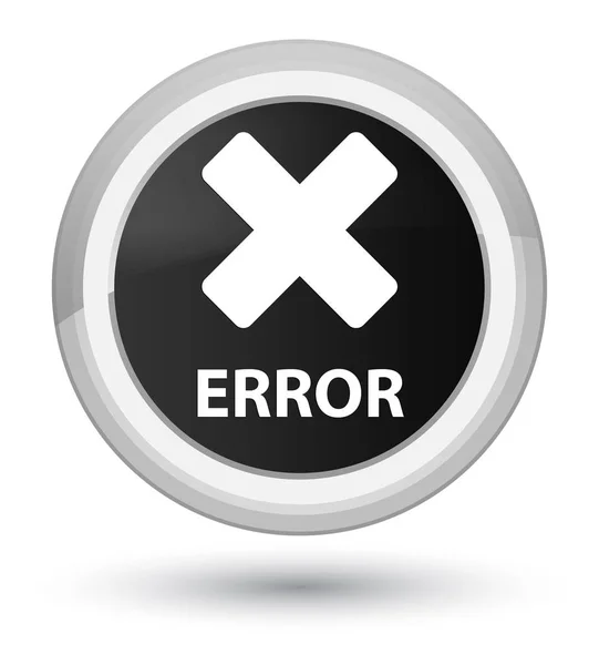 Error (cancelar icono) botón redondo negro primo — Foto de Stock