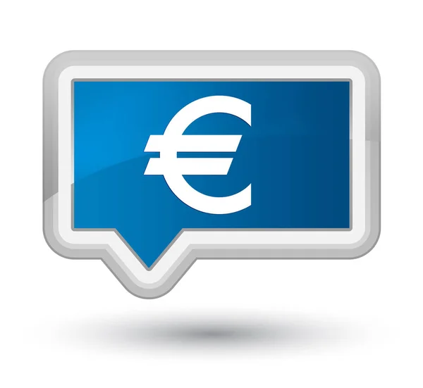 Знак евро синяя кнопка баннера — стоковое фото